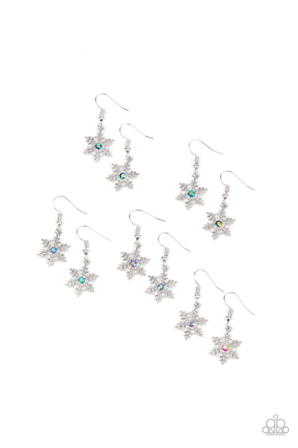 Snowflakes Earrings 5 pk