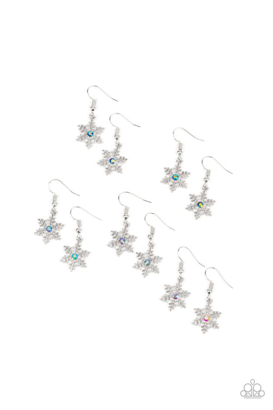 Snowflakes Earrings 5 pk
