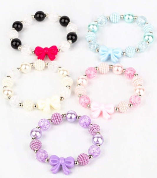 Kids Bow Bracelets 5 pk.
