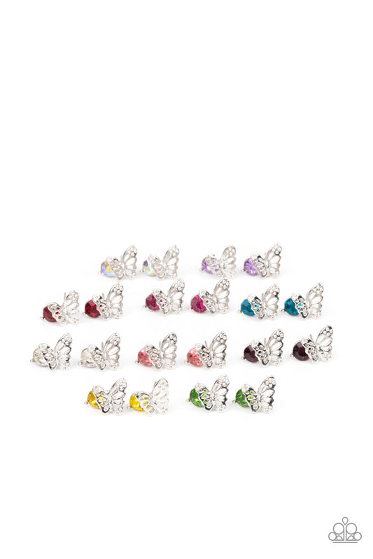 Silver Butterfly Studs Earrings 10 pk.