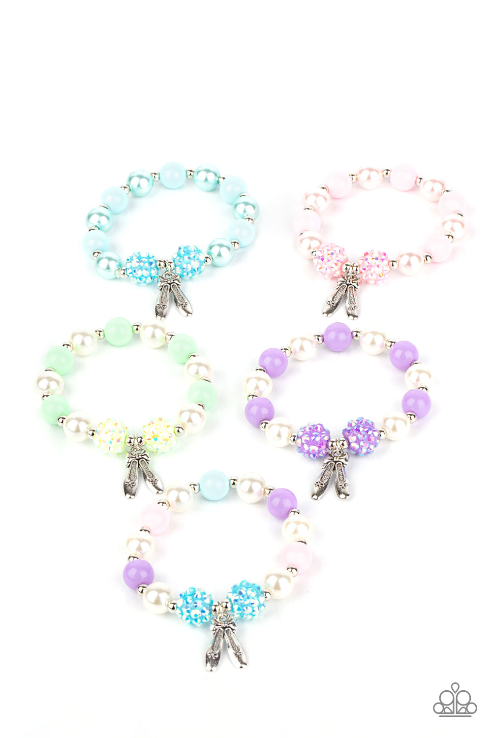 Kids Ballet Slipper Bracelets 5 pk.